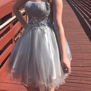 Silver custom made dress